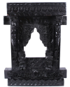 Black Solid Wood Jharokha
